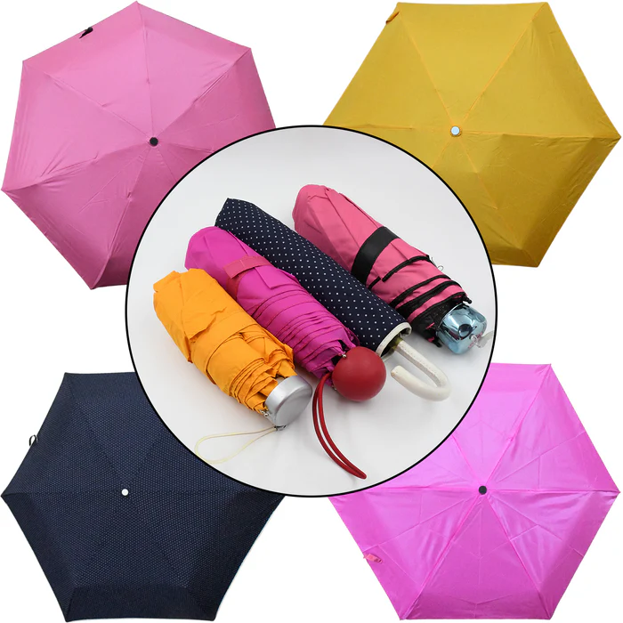 8561 Umbrella Summer Sun and Rain Protection Foldable Cute Umbrella UV Protection Rain Sun Umbrella Travel Accessories Umbrella for Children, Girls, and Boys (1 Pc Mix Color Design)