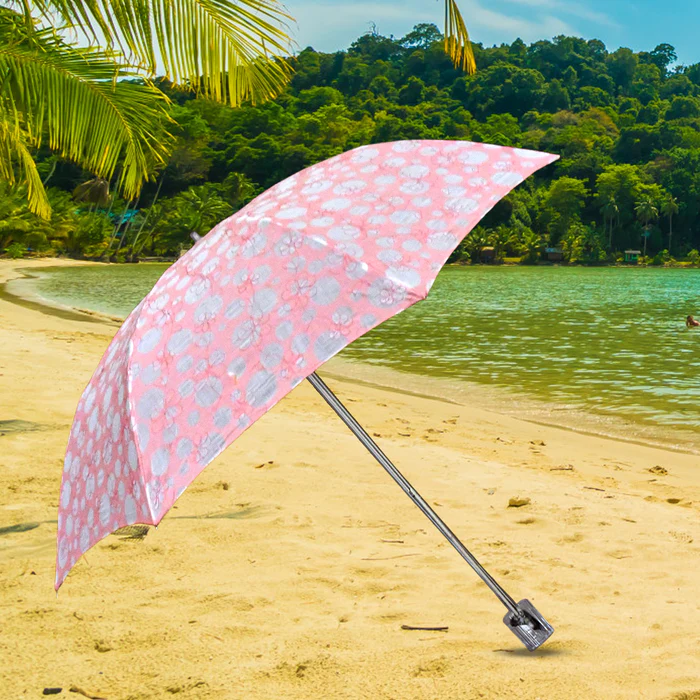 3-Fold Umbrella Summer Sun Protection Foldable Cute Umbrella UV Protection Sun Umbrella Travel Accessories Umbrella for Children, Girls, and Boys (1 Pc)