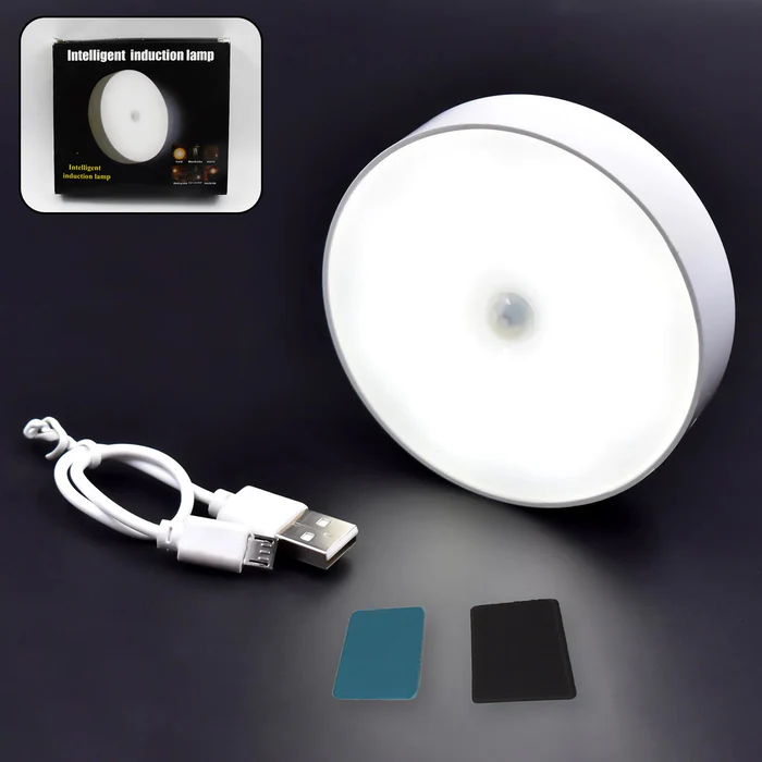 8 LED Night Lights With USB Charging & Double-Sided Adhesive Pads (1 Pc)