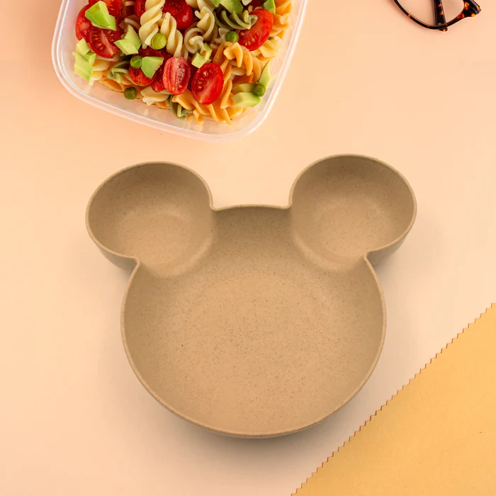 0848 Mickey Mouse Shape Plates for Kids, BPA Free, & Unbreakable Children’s Food Plate, Kids Bowl, Fruit Plate, Baby Cartoon Pie Bowl Plate, Tableware (1 Pc)