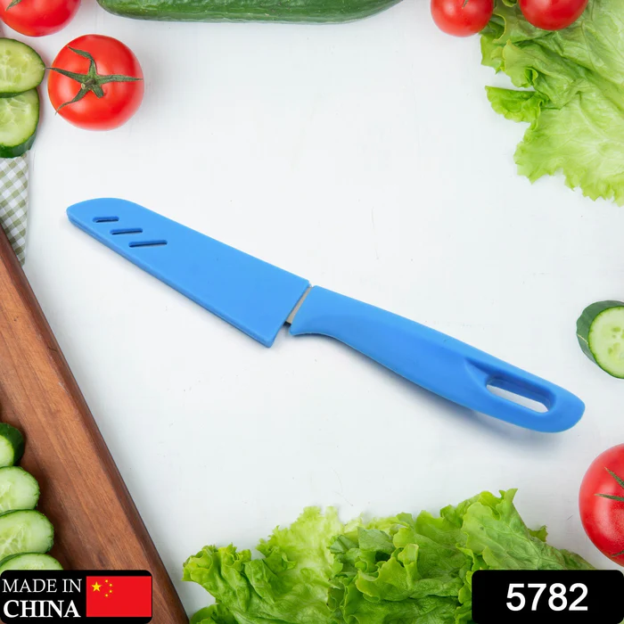 5782 Stainless Steel Knife For Kitchen Use, Knife Set, Knife & Non-Slip Handle With Blade Cover Knife, Fruit, Vegetable, Knife Set (1 Pc) 