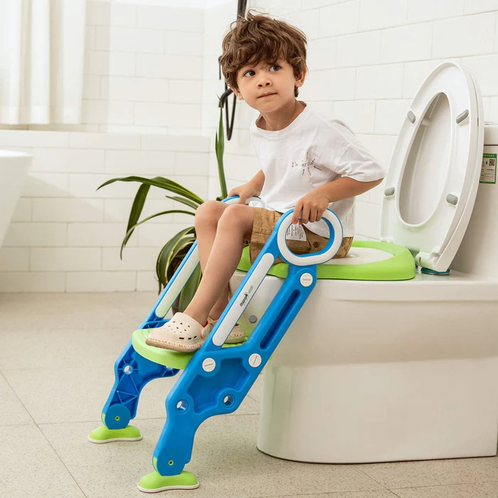 1483 2 in 1 Training Foldable Ladder Potty Toilet Seat for Kids —–